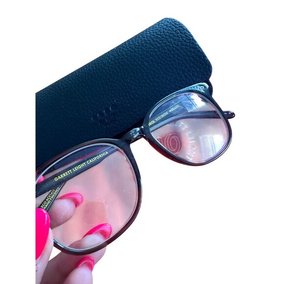 GARRETT LEIGHT Optical Carrol Black Glasses with Case - Picture 2 of 7